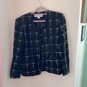 Textured vintage blazer with pockets